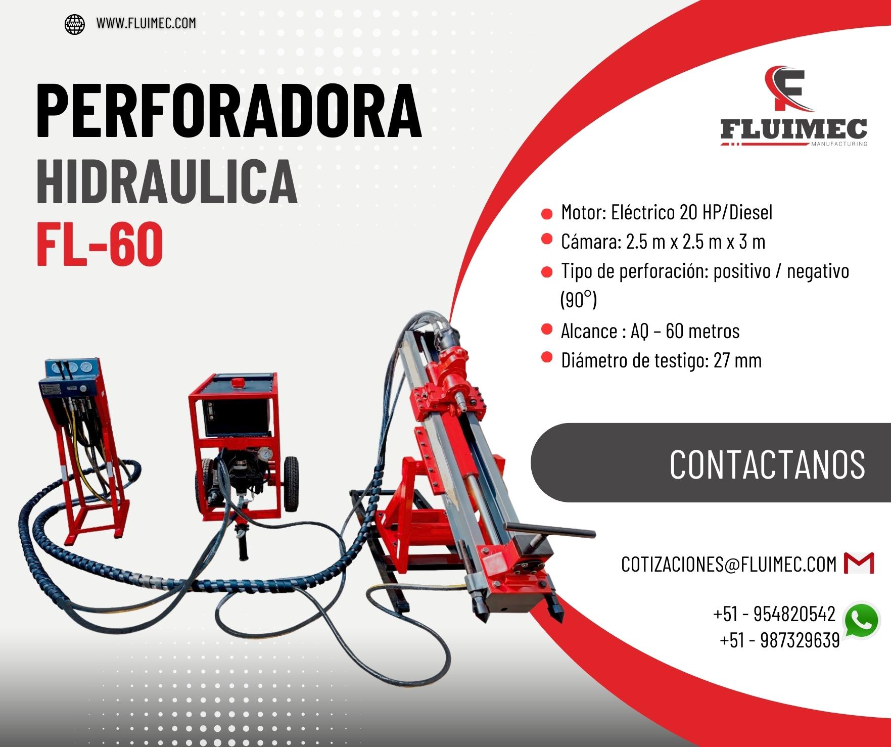 MAQUINA HIDRAULICA FL - 60 TRANSPORTABLE Y ADAPTABLE 